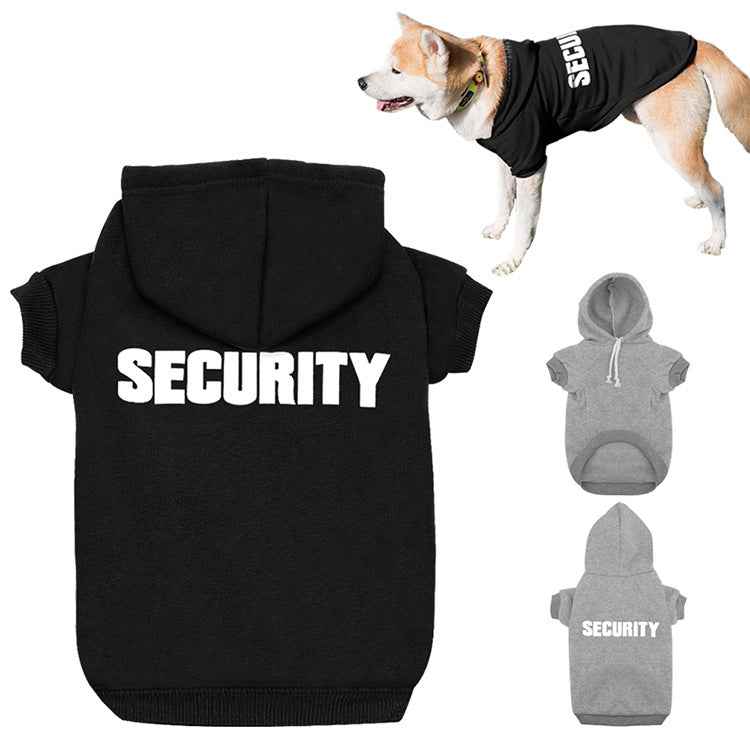 New Pet Hoodie for Dogs - Security Printed Outerwear for Autumn and Winter-Casual Fashion - The Artisan's Wardrobe