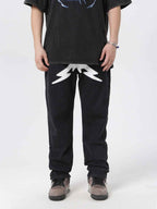 American High Street Pentagram Printed Jeans for Men - Fashion Brand Street Loose Wide Leg Casual Trousers-Casual Fashion - The Artisan's Wardrobe