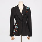 Elegant Solid Color Slim Fit Sequined Suit Jacket for Stylish Men-Casual Fashion - The Artisan's Wardrobe