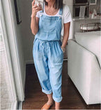 Spring Summer Denim Overalls for Women - Casual Slim Fit with Stylish Pockets-Casual Fashion - The Artisan's Wardrobe