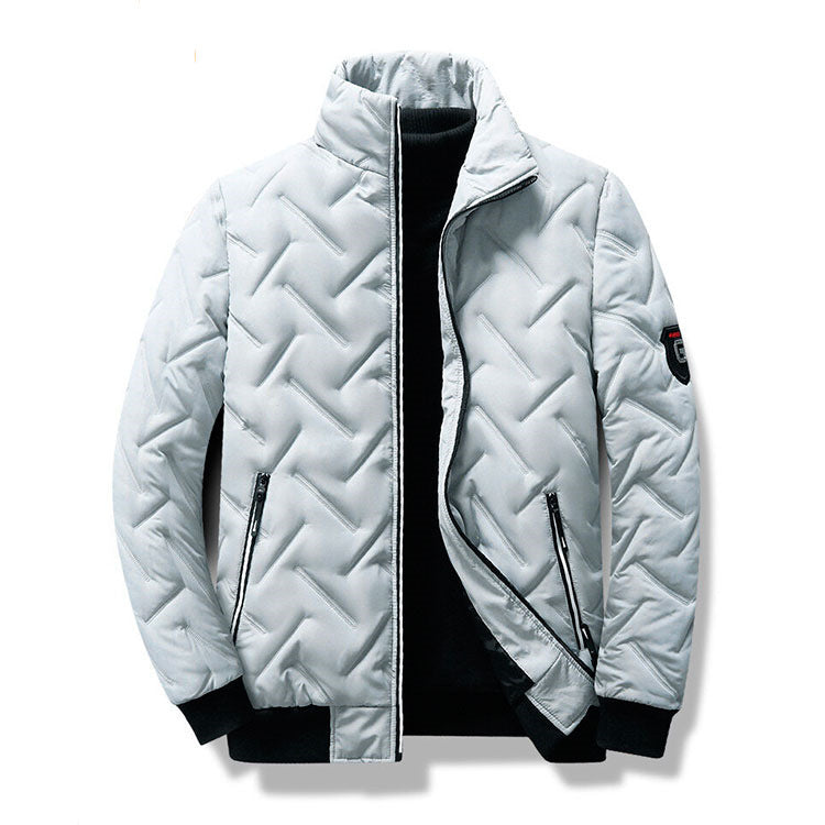 Men's outerwear autumn and winter new men's cotton jacket Korean version trendy short style stand up collar lightweight cotton jacket-Casual Fashion - The Artisan's Wardrobe