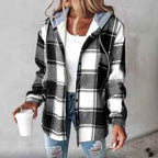 Women's Plaid Jacket - Large Style for Autumn and Winter-Casual Fashion - The Artisan's Wardrobe