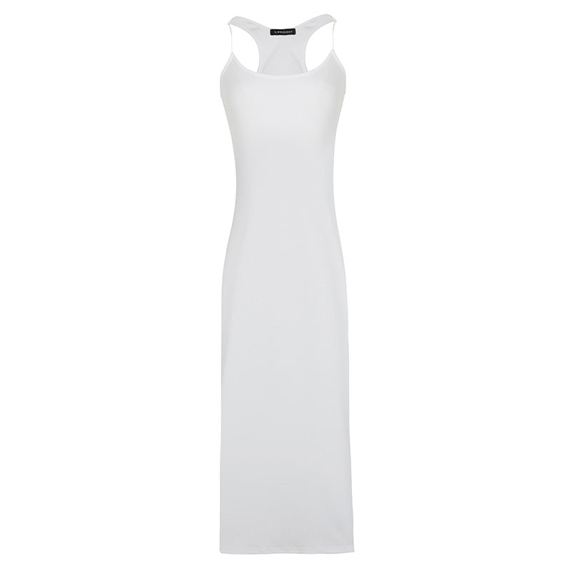 Invisible suspender dress, sexy and high-end, slim fit long skirt-Casual Fashion - The Artisan's Wardrobe