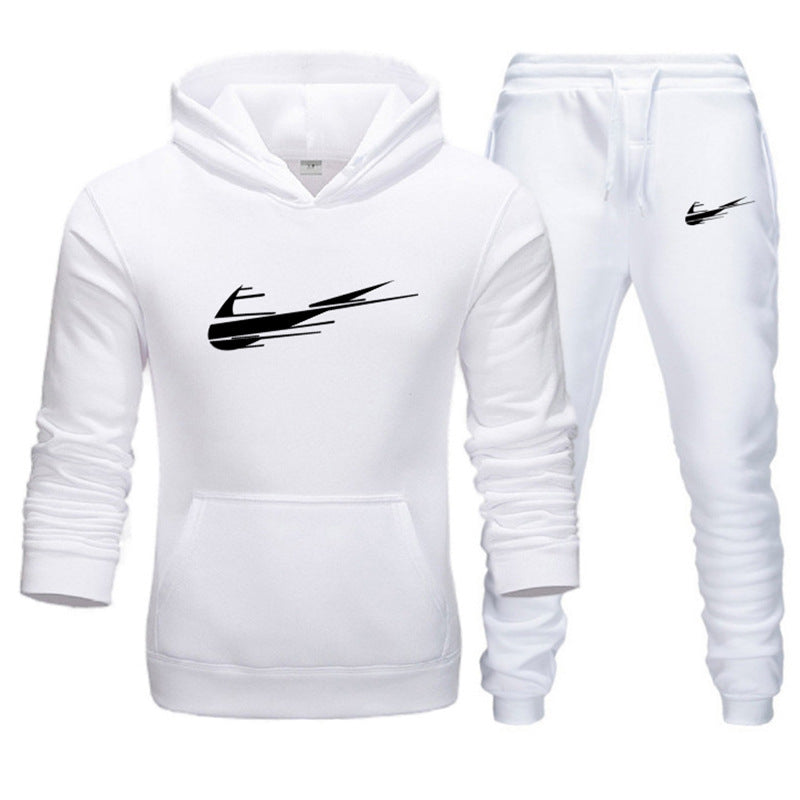 Printed Fleece Hoodie Set for Men and Women - Casual Sports Autumn and Winter Fashion Pullover-Casual Fashion - The Artisan's Wardrobe