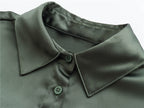 Autumn Fashion 2 Piece Sets - Women’s Loose Shirt and Wide Pants Y2K Vintage Suit-Casual Fashion - The Artisan's Wardrobe