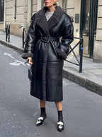 Autumn and Winter Women's Collar Fur Jacket - Stylish Short Waist Cinching Design-Casual Fashion - The Artisan's Wardrobe