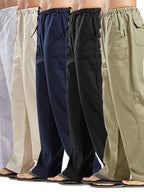 Men's Plus Size Drawstring Pants - Straight Leg Full Size Comfort-Casual Fashion - The Artisan's Wardrobe