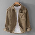 Autumn and Winter Men's Corduroy Long Sleeve Shirt - Simple, Casual, Trendy, Retro Style-Casual Fashion - The Artisan's Wardrobe