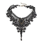 Gothic Lace Choker Necklace for Halloween Party - Geometric Lace Collarbone Chain-Casual Fashion - The Artisan's Wardrobe