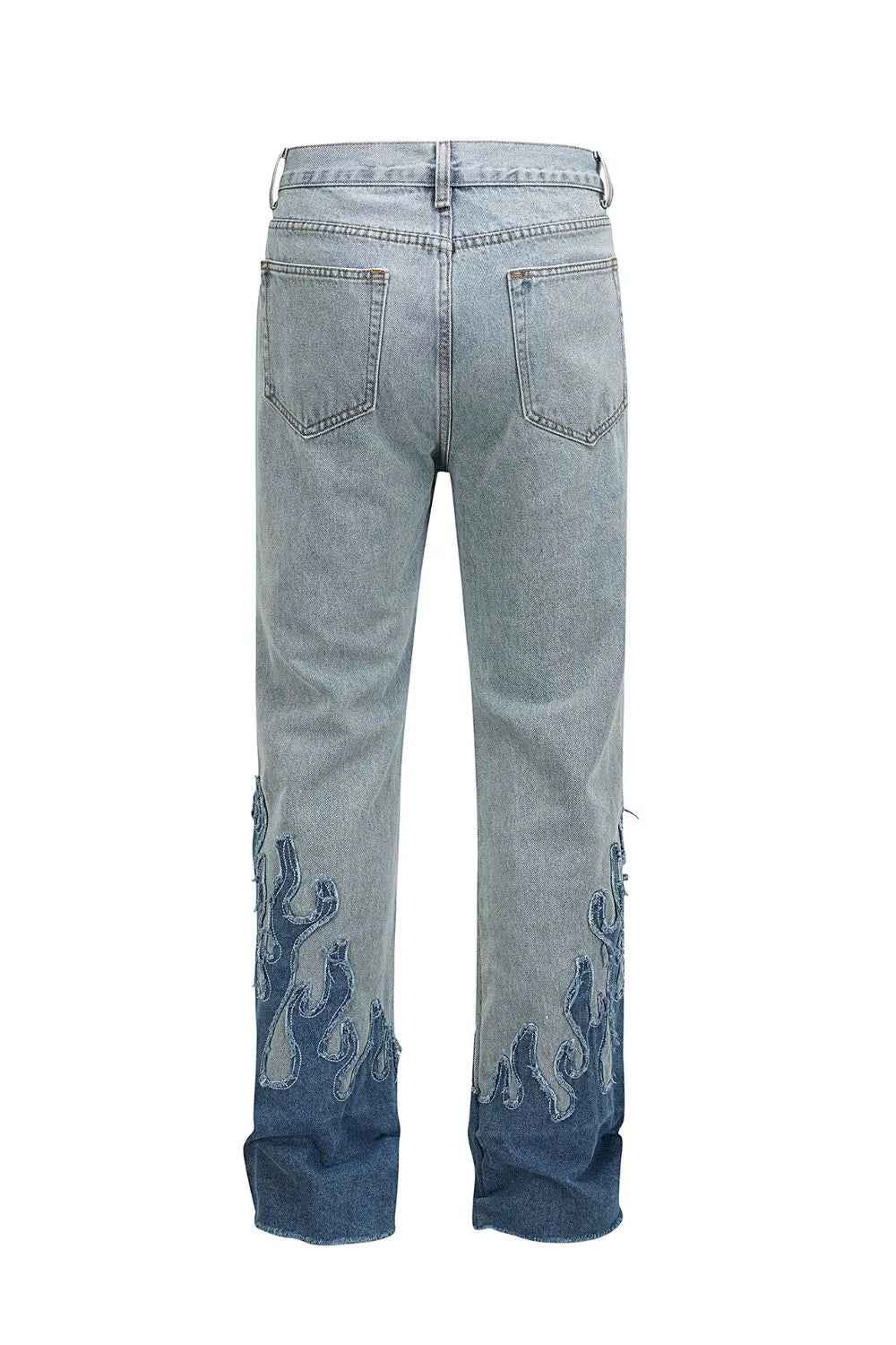Men's Flame Pattern Cargo Jeans for a Bold Street Style-Casual Fashion - The Artisan's Wardrobe
