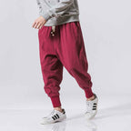 Men's Linen Casual Pants - Spring and Autumn Loose Bun Leg Style, Chinese Japanese Fashion-Casual Fashion - The Artisan's Wardrobe