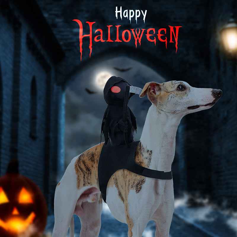 Dog Dark Harvesting Knight Transforming Halloween Costume for Pets - Unique Dog Halloween Costume-Casual Fashion - The Artisan's Wardrobe