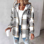 Women's Plaid Jacket - Large Style for Autumn and Winter-Casual Fashion - The Artisan's Wardrobe