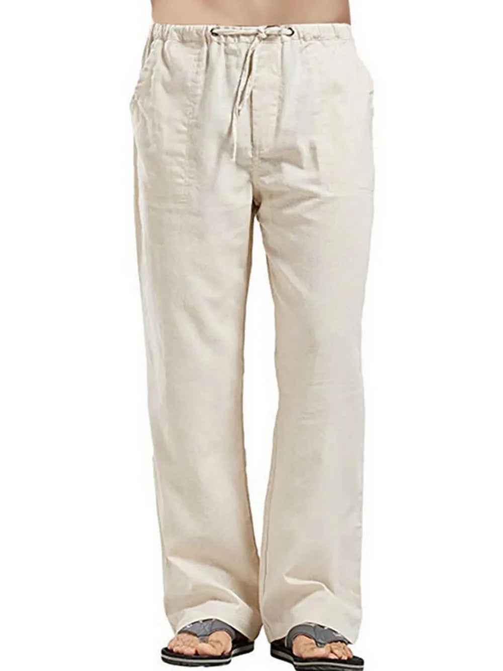 Men's Plus Size Drawstring Pants - Straight Leg Full Size Comfort-Casual Fashion - The Artisan's Wardrobe