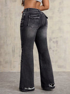 High Waist Bootcut Jeans-Casual Fashion - The Artisan's Wardrobe