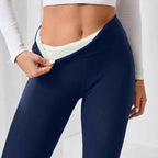 Women's Warm High Waisted Leggings for Autumn and Winter | Thickened Velvet & Lamb Wool Yoga Pants-Casual Fashion - The Artisan's Wardrobe