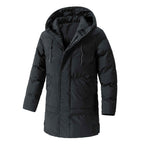 Winter Plus Size Men's Winter Cotton Jacket - Korean Casual Fashion Versatile Medium Long Design-Casual Fashion - The Artisan's Wardrobe