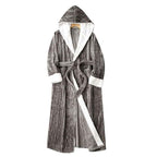 Couple's Extra Long Bathrobe - European Size Hooded Men's and Women's Sleeping Robe-Casual Fashion - The Artisan's Wardrobe