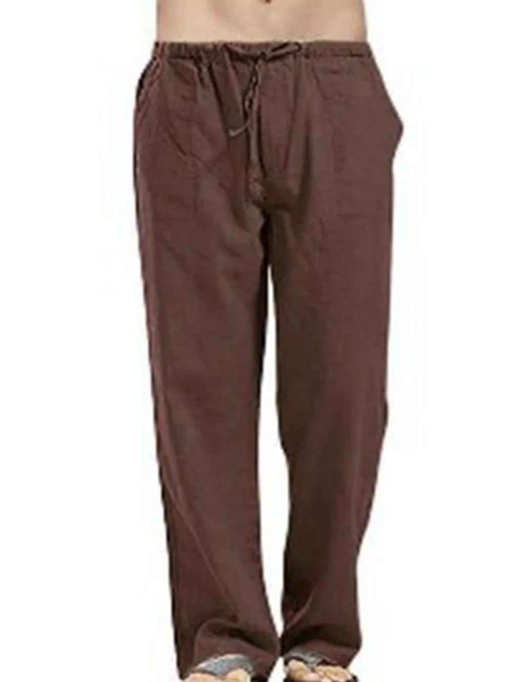 Men's Plus Size Drawstring Pants - Straight Leg Full Size Comfort-Casual Fashion - The Artisan's Wardrobe