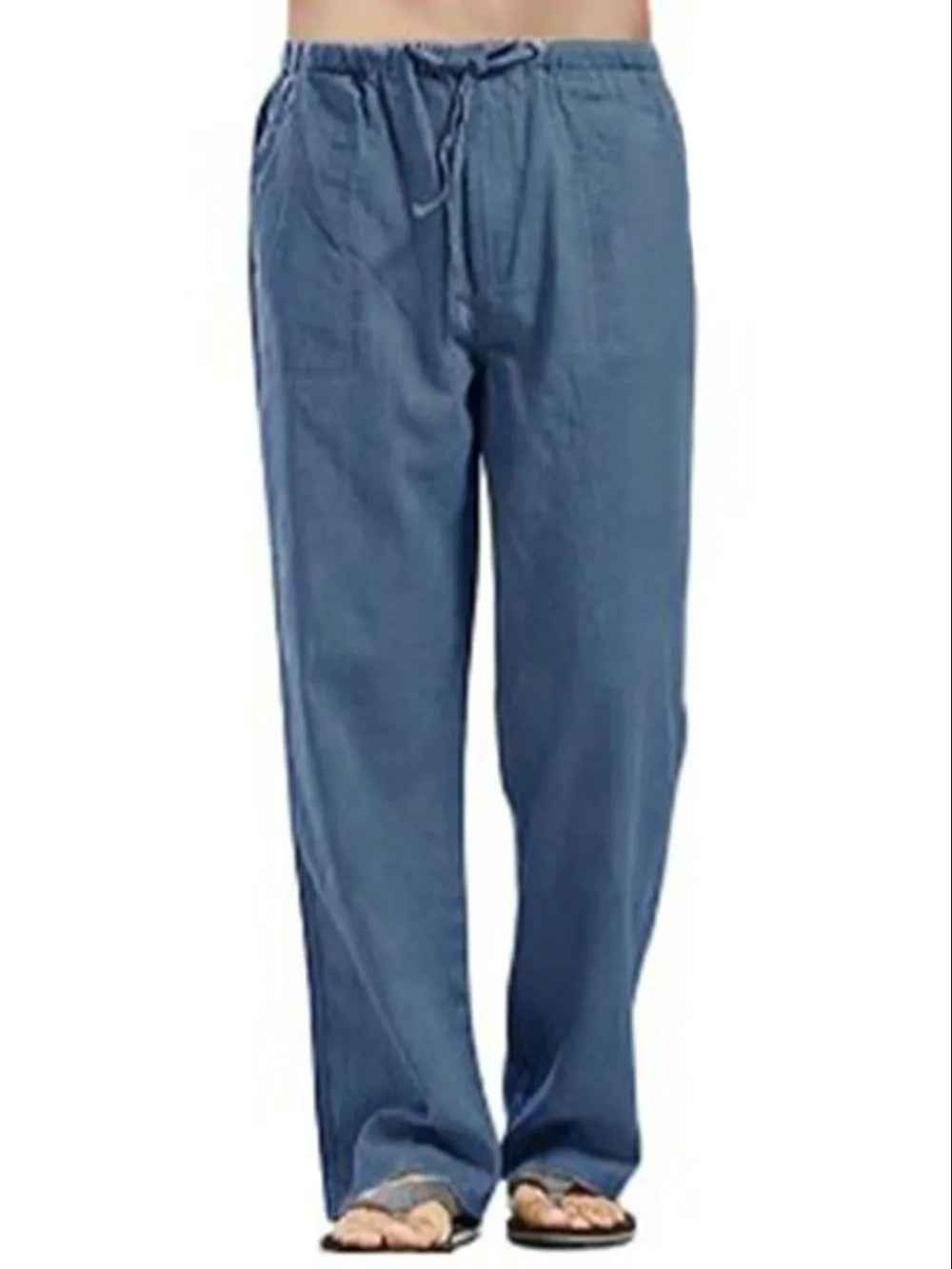 Men's Plus Size Drawstring Pants - Straight Leg Full Size Comfort-Casual Fashion - The Artisan's Wardrobe