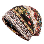 Hooded Women's Sun Protection Hat - Versatile Cotton Printed Design-Casual Fashion - The Artisan's Wardrobe