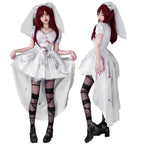 European and American Style Goth Halloween Costume - Adult Witch Tailcoat and Vampire Bride Performance Dress-Casual Fashion - The Artisan's Wardrobe