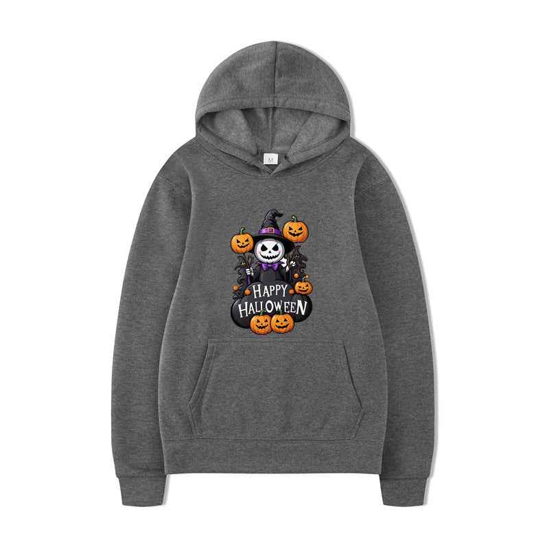 Halloween Hooded Sweatshirt - Printed Long Sleeve Casual Loose Fit-Casual Fashion - The Artisan's Wardrobe
