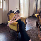 Invisible suspender dress, sexy and high-end, slim fit long skirt-Casual Fashion - The Artisan's Wardrobe