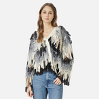 European and American Retro Knitted Cardigan Sweater - Loose Fit Cape Style Medium Long Jacket-Casual Fashion - The Artisan's Wardrobe