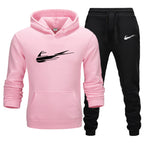 Printed Fleece Hoodie Set for Men and Women - Casual Sports Autumn and Winter Fashion Pullover-Casual Fashion - The Artisan's Wardrobe