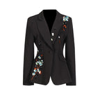 Elegant Solid Color Slim Fit Sequined Suit Jacket for Stylish Men-Casual Fashion - The Artisan's Wardrobe