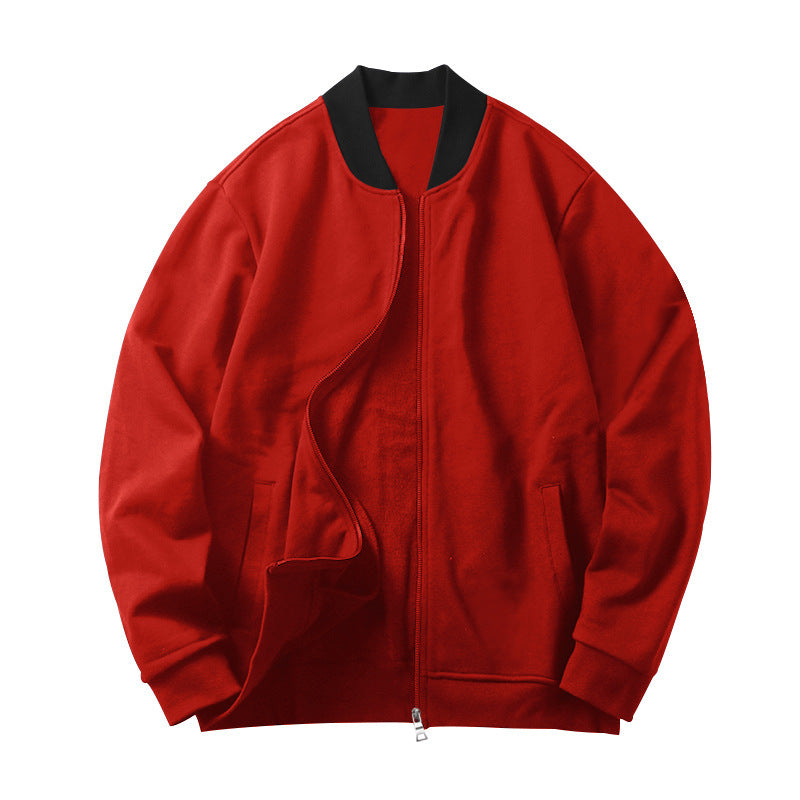 Autumn and Winter Men's Hoodie Jacket with Stand Up Collar and Zipper for Casual Style-Casual Fashion - The Artisan's Wardrobe