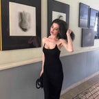 Invisible suspender dress, sexy and high-end, slim fit long skirt-Casual Fashion - The Artisan's Wardrobe