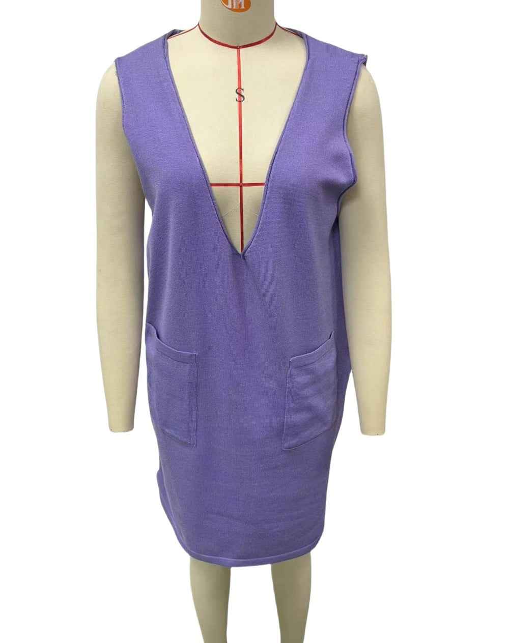 Knitted Versatile Dress - Medium Long Double Sided Vest Skirt for Autumn/Winter in Solid Colors-Casual Fashion - The Artisan's Wardrobe