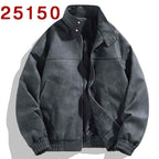 Wholesale Men's Tie-Dye Leather Jacket - Retro PU Spring Autumn Casual Stand Collar Style-Casual Fashion - The Artisan's Wardrobe