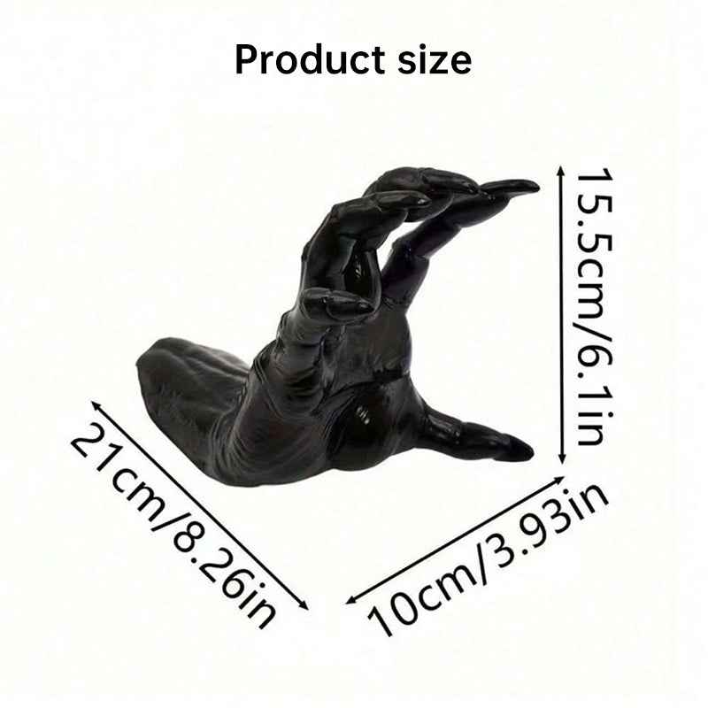 Gothic Halloween Wall Decor: 12-Pack Bat Sticker Wall Hangings with Spooky Hands & Lit Candles-Casual Fashion - The Artisan's Wardrobe