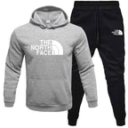 Men's Fleece Hoodie Sweatshirt Set - Printed Casual Sports Set-Casual Fashion - The Artisan's Wardrobe