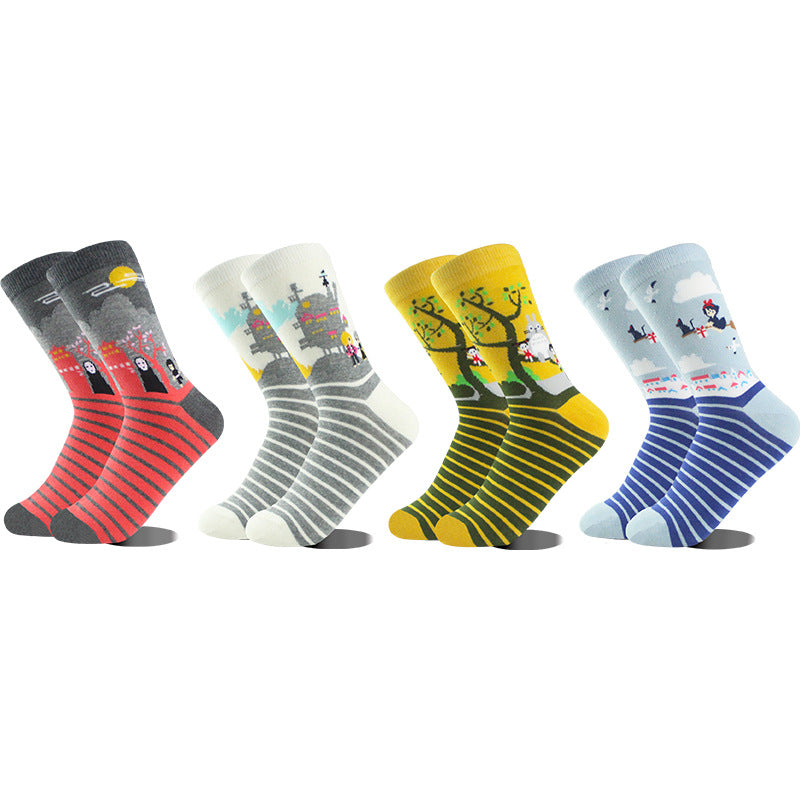 Women's Totoro Socks - Creative Japanese Cartoon Cotton Boat Socks for Women-Casual Fashion - The Artisan's Wardrobe