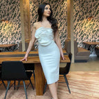 Sexy white floral bandage dress socialite party dress French dress-Casual Fashion - The Artisan's Wardrobe