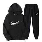 Men's and Women's Fleece Hoodies Sports Suit - Trendy Casual Pullover and Printed Sweatpants Set-Casual Fashion - The Artisan's Wardrobe