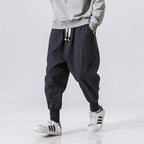 Men's Linen Casual Pants - Spring and Autumn Loose Bun Leg Style, Chinese Japanese Fashion-Casual Fashion - The Artisan's Wardrobe