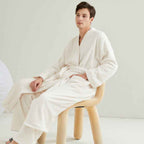 Couple Flannel Pajamas Casual European and American Loose Bathrobe Nightgown-Casual Fashion - The Artisan's Wardrobe