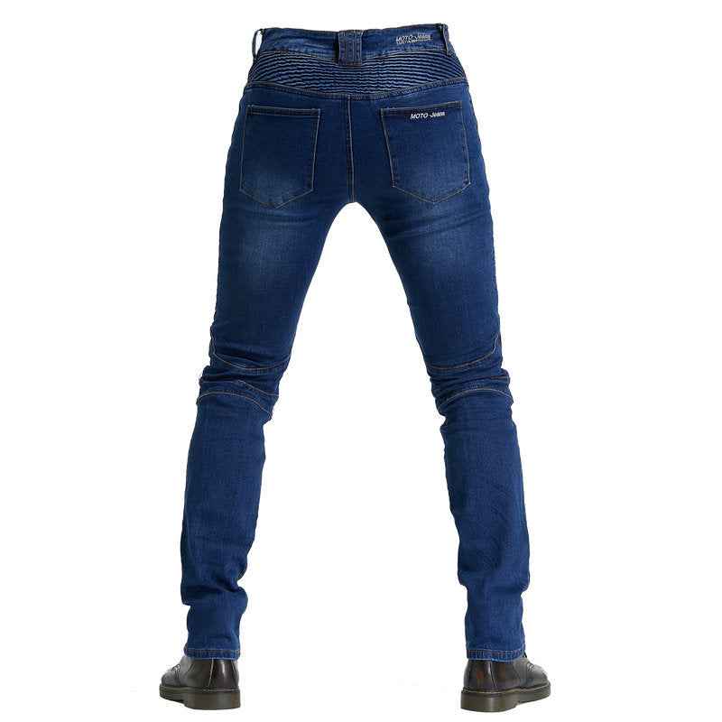 Motorcycle Racing Jeans - Shatterproof Off-Road Racing Rider Straight Pants-Casual Fashion - The Artisan's Wardrobe