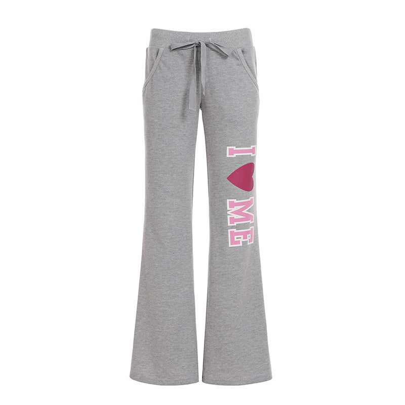 Love Casual Pants - Stylish and Comfortable Letter Love Casual Pants for Everyday Wear for Women-Casual Fashion - The Artisan's Wardrobe