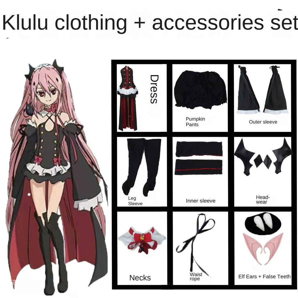 Ultimate Angel Cosplay Costume Set for Women - Halloween Vampire Anime Kruru Outfit-Casual Fashion - The Artisan's Wardrobe