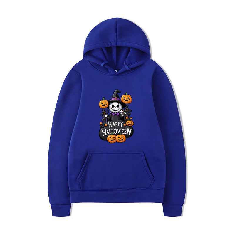 Halloween Hooded Sweatshirt - Printed Long Sleeve Casual Loose Fit-Casual Fashion - The Artisan's Wardrobe