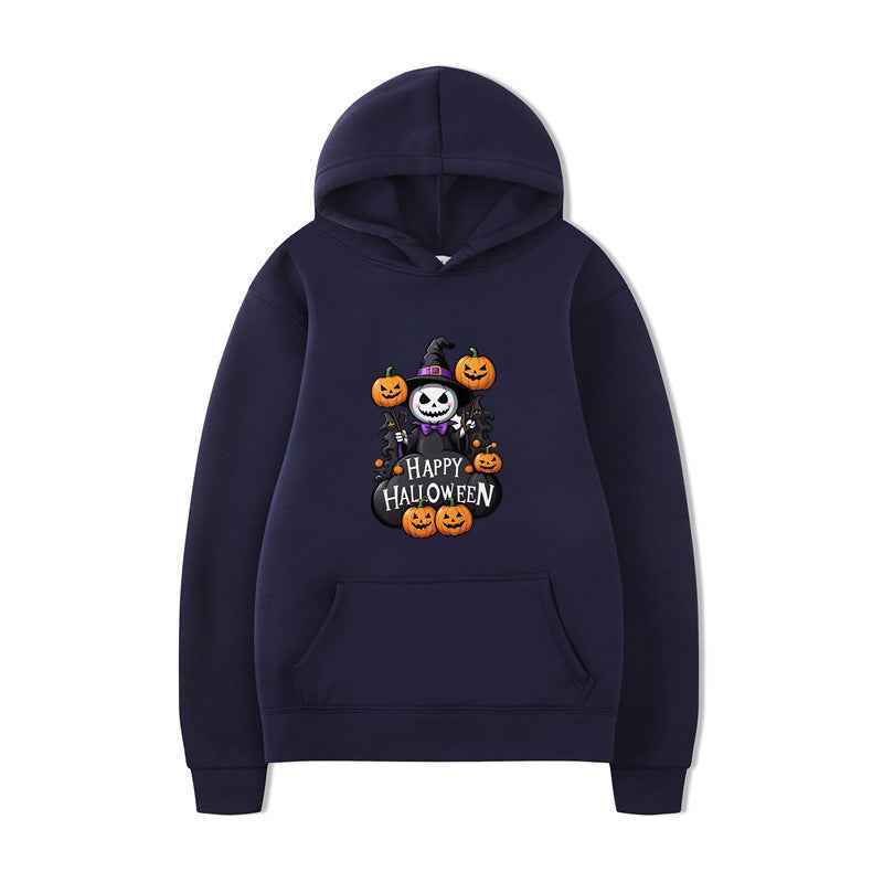 Halloween Hooded Sweatshirt - Printed Long Sleeve Casual Loose Fit-Casual Fashion - The Artisan's Wardrobe