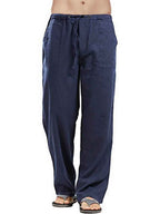 Men's Plus Size Drawstring Pants - Straight Leg Full Size Comfort-Casual Fashion - The Artisan's Wardrobe