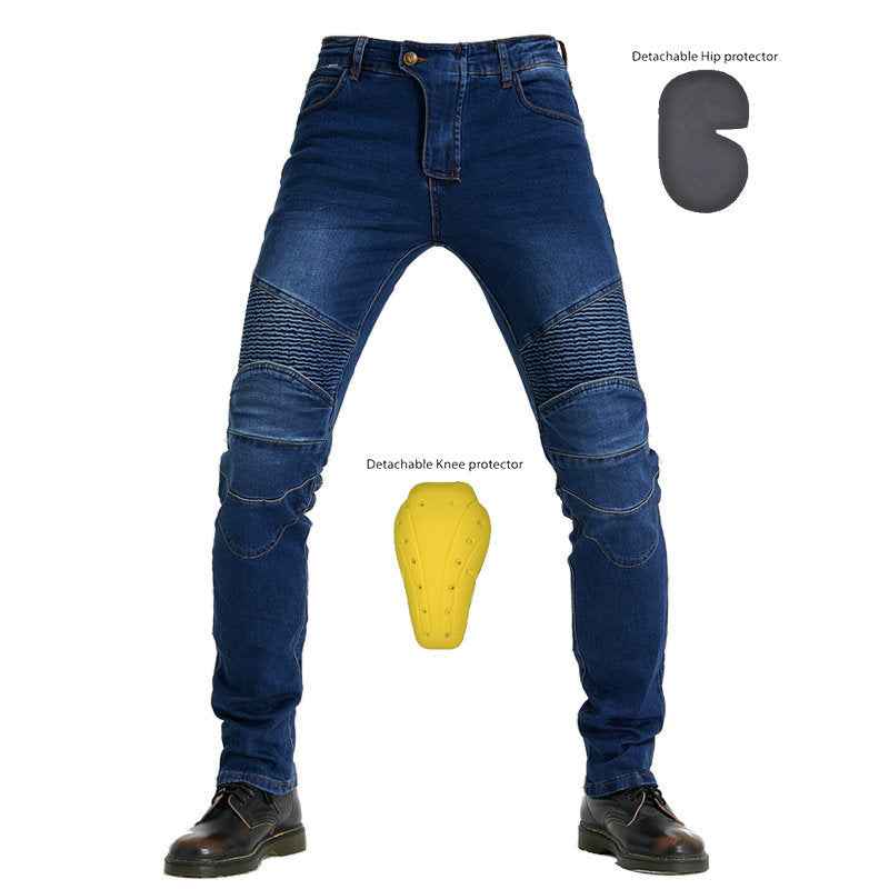 Motorcycle Racing Jeans - Shatterproof Off-Road Racing Rider Straight Pants-Casual Fashion - The Artisan's Wardrobe