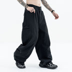 Men's Wide Leg Work Jeans - Loose Fit, Washed Multi-Pocket Casual Design-Casual Fashion - The Artisan's Wardrobe